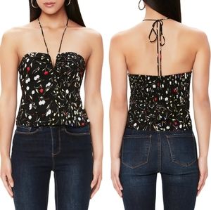 NWT AFRM Floral Black Tie Tank Top